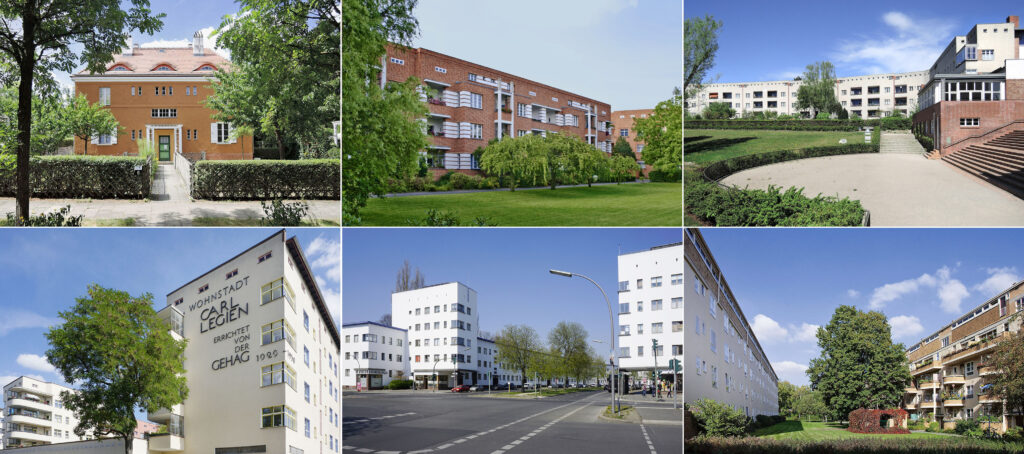 Foto-Collage UNESCO-Welterbe "Siedlungen der Berliner Moderne"